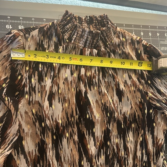 MSK Abstract Pattern Long Sleeve Dress - Picture 4 of 11